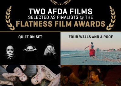 TWO AFDA FILMS SELECTED AS FINALISTS @ THE FLATNESS FILM AWARDS