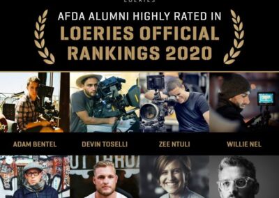 AFDA ALUMNI HIGHLY RATED IN LOERIES OFFICIAL RANKINGS 2020