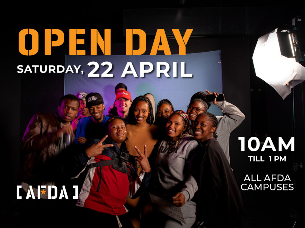 AFDA Open Day Saturday 22 April 2023 AFDA Study film, acting