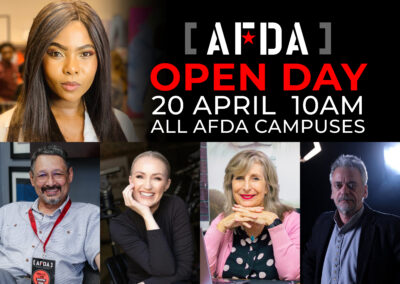  It’s all happening at AFDA OPEN DAY | THIS SATURDAY, 20 April 2024! 